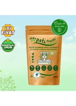 Pati Fresh Doğal Aktif Karbon Kedi Kumu Koku Giderici 200 gr
